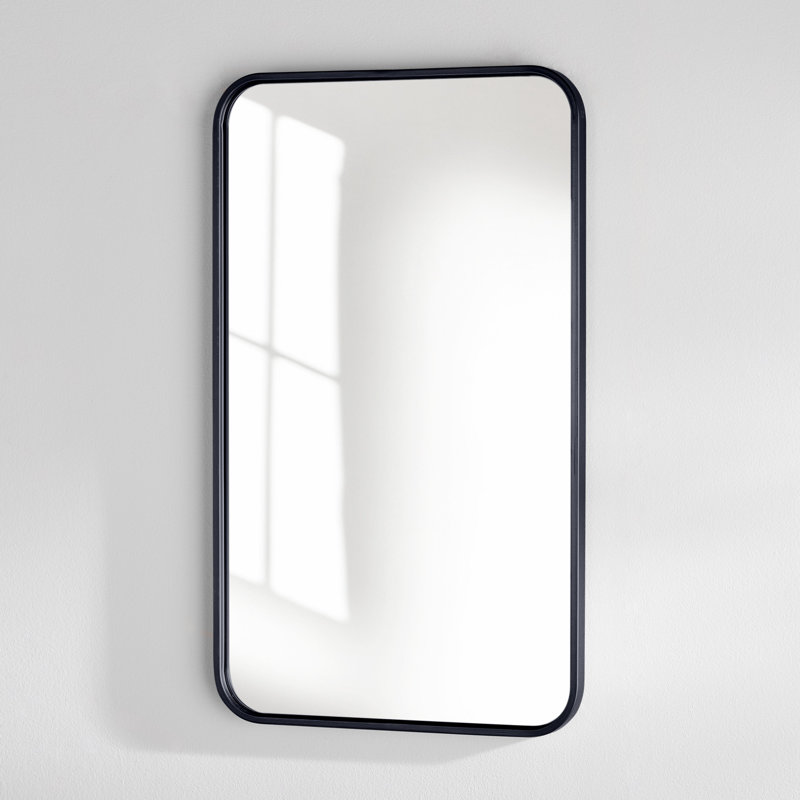 Sabine Metal Rounded Rectangle Wall Mirror Reviews Joss Main Sabine metal rounded rectangle wall mirror reviews joss main